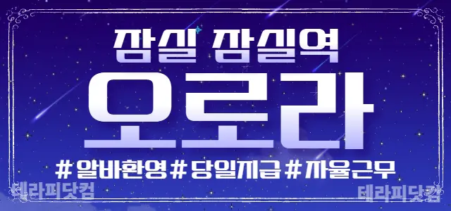 안녕하세요~ 새로 오픈한 잠실 오로라 입…